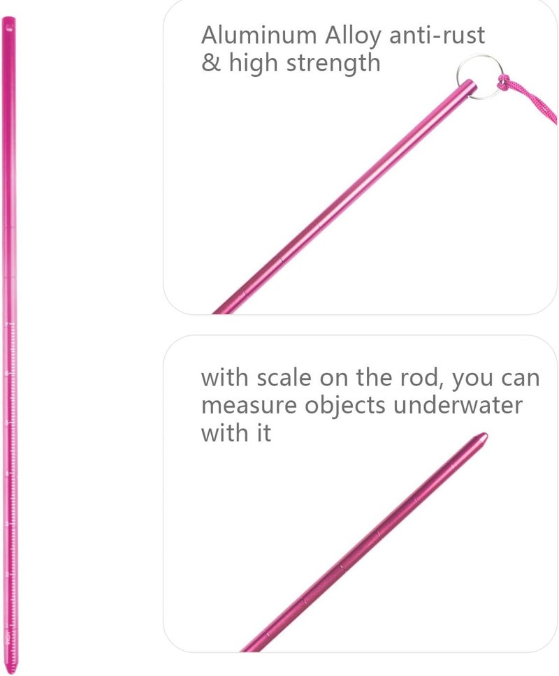 ORCATORCH Scuba Diving Pointer 13 inchs Aluminum Alloy Lobster Tickle Pointer Underwater Shaker Noise Maker Dive Stick Rod with Lanyard Multifunctional Scuba Diving Accessories - Image 2